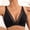 Black, variant on Bra for Women Plunge Wire-Free V-Neck U-Back Mesh Standard Straps Everyday Size M