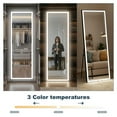 thumbnail image 5 of Resenkos 58x18 Inch Large Vertical LED Wall Mirror, Full-Length Bedroom Mirror with Slim Black Frame for Modern Decor, Black, 5 of 12