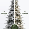 thumbnail image 5 of 6Ft Pre-Lit Flocked Artificial Pine Christmas Tree with Pinecones, 5 of 11