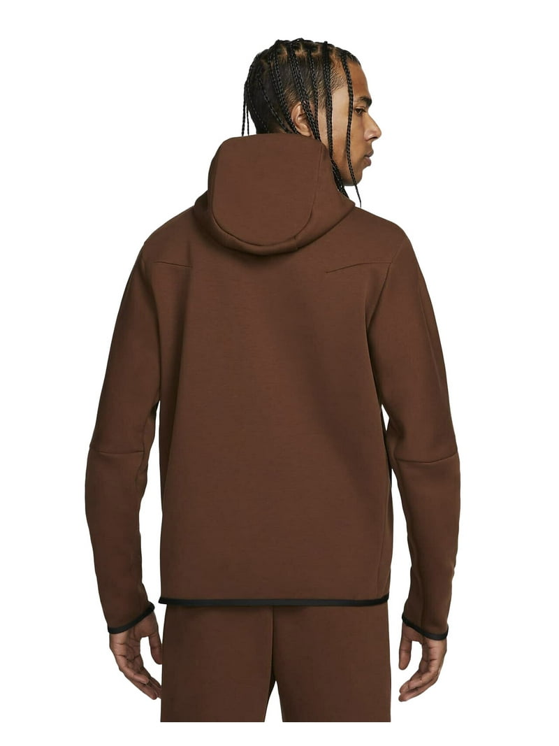 Men's Nike Sportswear Cacao Wow/Black Tech Fleece Full-Zip Hoodie