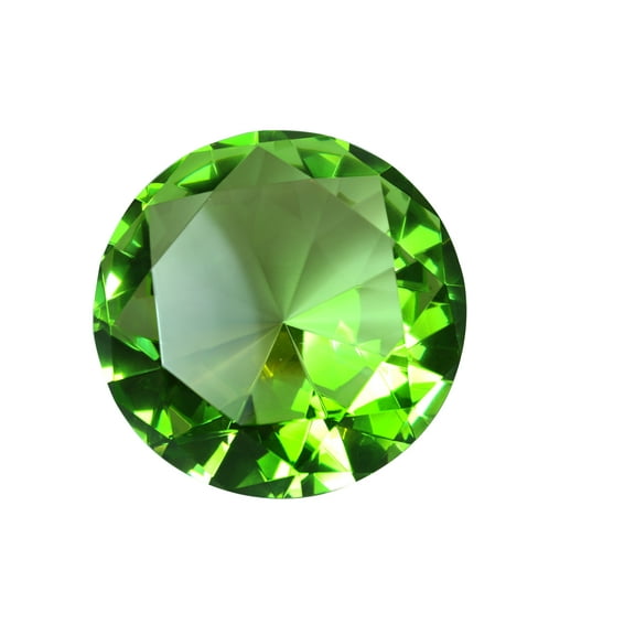 Tripact 100 mm Light Green Diamond Shaped Jewel Crystal Paperweight