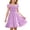 X96 Purple, variant on Bysome Toddler Kids Girls Dress Solid Color Flutter Sleeve Square Neck Pleated Summer Loose Fit Girls Dresses Size 5-6 Years Beige