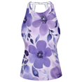 thumbnail image 3 of Women's Swimming Vest Women's Tankini Tops Swimming Vest for Women Soft and Smooth Suitable for Summer Beach Swimming Pool Parties M Vibrant Purple Flowers, 3 of 7