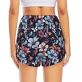 thumbnail image 4 of Xecao's Flowers ad Butterflies for a double-layer running short for women, perfect for gym, tennis, and more, featuring a convenient pocket., 4 of 9