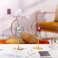 thumbnail image 4 of Pcs Medium Golden Toned Sphere Holder Metal Caliper Stand Caliper Style Crystal Display Stand For Rock Coin Egg Shell Gem Mineral Ornament, 1.73 X 2.8, 4 of 5