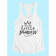 thumbnail image 3 of Little Princess Crown Design Tank Women - Women Racer Back, White, Small, 3 of 4