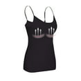 thumbnail image 2 of Women Shelf Bra Tank Tops Camisole Adjustable Spaghetti Strap Under Shirts for Women Black M, 2 of 4