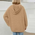 thumbnail image 5 of BFHHYA Kids Girls Ribbed Knit Hooded Sweatshirt Drop Shoulder Long Sleeve Pullover Casual Basic Top for Daily Commutes (4-14Y), 5 of 7