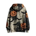 thumbnail image 3 of Tiijoy Boys Halloween Pumpkin Graphic Hoodie Color Block Hooded Sweatshirt Top, Sizes 1-16, 3 of 3
