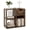 Rustic Brown, variant on Sunshen Cube Storage Organizer, Small Bookshelf with 2-Tier Open Shelves, Freestanding Cube Bookcase with Drawer and Closed Storage for Living Room,Badroom,Office (Rustic Brown)