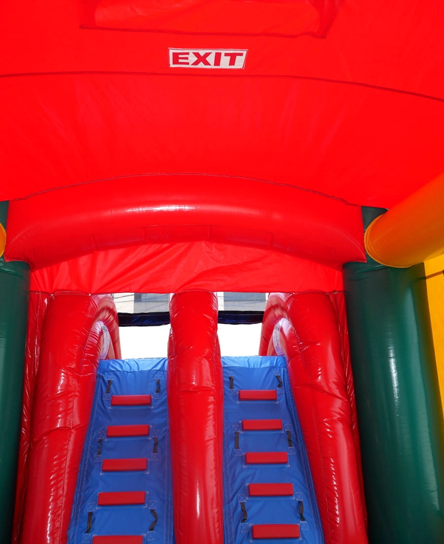 TentandTable Mega Dual Lane Inflatable Water Slide Bounce House Combo with Blower, Christmas