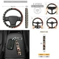 thumbnail image 3 of KUIFORTI Ethnic Style 15 PCS Car Seat Cover Set Car Seat Cover Steering Wheel Cover Seat belt Cover Pad Car Cup Coasters Car Garbage Bag Air Vent Storage Bag Rear View Mirror Cover Keychain, 3 of 6