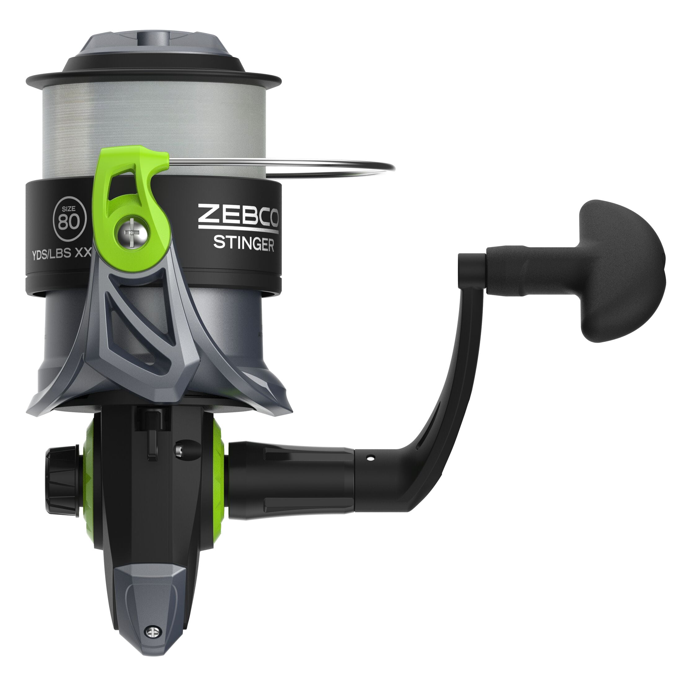 Zebco Stinger Spinning Fishing Reel, Size 80, 4.1:1 Gear Ratio, 1+