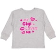 thumbnail image 3 of Inktastic Valentine's Day My Gigi Loves Me Hearts and Lips Boys or Girls Long Sleeve Toddler T-Shirt, 3 of 5