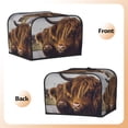 thumbnail image 3 of Picia Portrait Of Cow With Its Baby Cow Print 4 Slice Toaster Cover , Toaster Protector Dustproof Kitchen Appliance Cover, Kitchen Appliance Dustproof Protector, 3 of 7