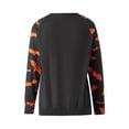 thumbnail image 4 of Sudaderas De Halloween Para Mujer Traje Festivo De Manga Larga Con Estampado De Dibujos Animados XBTCLXEBCO Calabaza Negro;M, 4 of 6