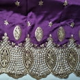 thumbnail image 5 of YQOINFKS George Fabric African Lace Fabric 5 Yards Lace Embroidery Sequin Lace Wedding Bridal Women Drees Purple, 5 of 5