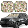 thumbnail image 2 of Daiia Owl Back To School 2PCS Car Windshield Sun Shade, Foldable Sun Shield for Car Front Window, Auto Sun Blocker Visor Protector Universal for Truck SUV Pickup-Medium, 2 of 7