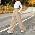 thumbnail image 6 of LUGOGNE Boys Girls Fleece Lined Sweatpants Kids Wide Leg Winter Pants with Pockets Comfortable Loose Lounge Track Pants, 6 of 9