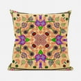 thumbnail image 5 of Paisley Leaf Geo Duo Indoor/Outdoor Pillow with Removable Cover in Beige Purple Green26x26, 5 of 6