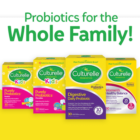 Culturelle Digestive Daily Probiotic Supplements, Helps Digestive and Gut Health, for Men and Women, 30 Count