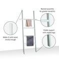 thumbnail image 4 of Fionafurn 57in(H) Blanket Ladder, Modern Wood Rack Farmhouse Ladder Shelf for Blankets,4-Tier White, 4 of 7