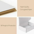 thumbnail image 3 of 7x5x2 Shipping Boxes Set of 50, White Corrugated Cardboard Box for Packing, Mailing, Business, 3 of 6