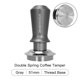thumbnail image 1 of Tamper de café calibrado a presión constante, herramientas de Barista, doble resorte, 51mm, 53mm, 58mm, 30lb, 1 of 5