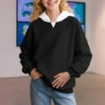 thumbnail image 2 of UAMVSH Oversized Hoodies for Girls and Boys Cute Kids Long Sleeve Sweatshirts Casual Comfy Hooded Pullover Tops with Pockets(2-3 Years,Black), 2 of 7