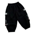 thumbnail image 4 of Kids Cargo Pants Boys Girls Casual Trousers With Pockets Comfortable Elastic Waist Playwear For Toddler Children Autumn Winter, 4 of 4