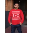 thumbnail image 2 of Skull & Crossbones Red Long Sleeve T-Shirt, 2 of 6