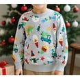 thumbnail image 3 of WIBACKER 2-7T Toddler Little Boy's Girl's Christmas French Terry Cotton Crewneck Long Sleeve Sweatshirt Kids Snowman Tops, 3 of 10