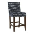 thumbnail image 1 of HomePop 24" Traditional Wood and Fabric Parsons Counter Stool in Textured Navy, 1 of 1