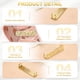 thumbnail image 3 of 2 Pcs Encanto para Agujetas para Zapatillas, Broches Decorativos para Agujetas para Zapatos Casual de Mujeres, Dorado (Cuadrado Arrugado), 3 of 7