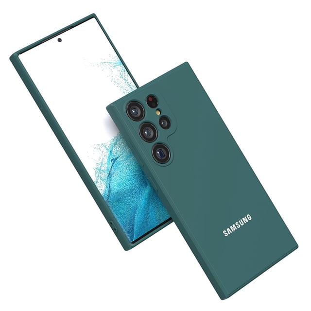Funda trasera de silicona líquida para Samsung S23 Ultra S23 Plus, carcasa protectora completa, ultrafina, a prueba de golpes, Galaxy S 23 comercio de xuanjing unisex