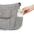 thumbnail image 6 of Sunveno Tweed Luxe Stroller Organizer Crossbody Bag Diaper Bag Travel Bag, Gray, 6 of 7