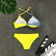 thumbnail image 5 of VerPetridure Bikini Sets for Women Sexy Women Bikini Splicing Solid Two-Piece Swimwear Swimsuit Beachwear Set, 5 of 6