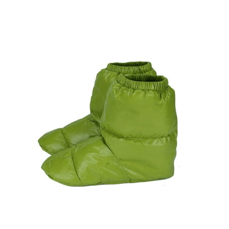 

Thinsont 2 Pieces Booties Socks Slippers Covers Breathable Keep Warm Gear Down Footwear Mules Wear-resistant Cozy Warmers Overshoes Green m
