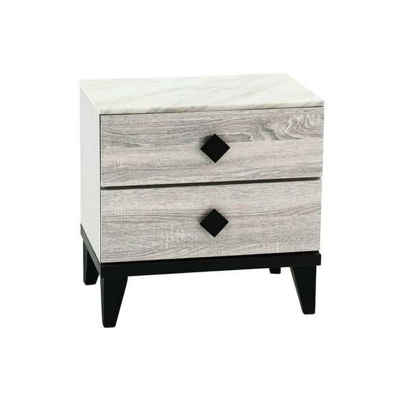 Cream 2 Nightstand With Handles And Bedroom Charm 2 Drawer In For Organization