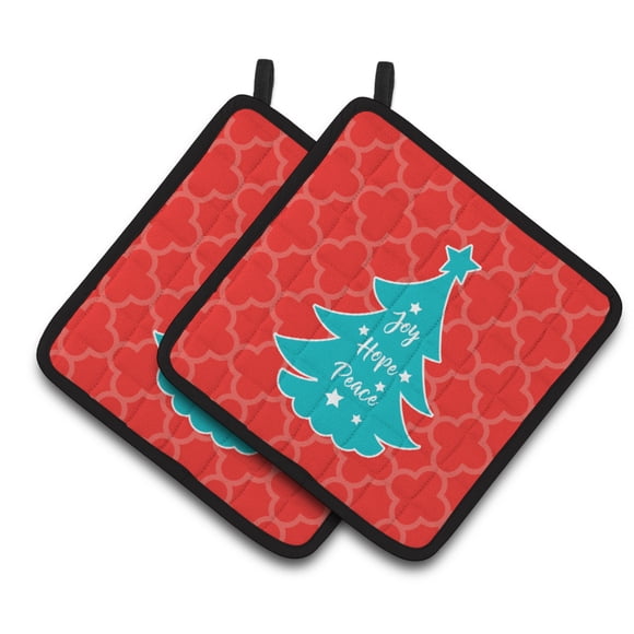 "Treasures BB6969PTHD Árbol de Navidad Rojo l P de Agarraderas, 7.5 x 7.5", Multicolor" Caroline's Treasures BB6969PTHD