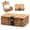 Small, variant on Wicker Storage Basket Decorative Box with Lid Water Hyacinth Woven Decorative box for Shelf Coffee Table Console Table Home Decor (Small)