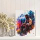 thumbnail image 2 of Qisvanset Framed Canvas Wall Art 12x16 Inch Jesus Disciples Colorful Watercolor Bible Art, 2 of 5