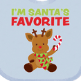 thumbnail image 4 of Inktastic I'm Santa's Favorite Reindeer Boys or Girls Baby Bib, 4 of 4