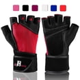thumbnail image 4 of RIMSports Weight Lifting Gym Training Workout Gloves with Wrist Wrap Support, Red S, 4 of 5