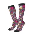 thumbnail image 2 of Vsdgher Doodles Wedding Print Thigh High Socks Extra Long Stretchy Sock Women Over Knee High Opaque Stocking Daily Wear, 2 of 5