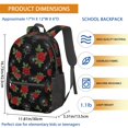 thumbnail image 3 of Pioneer Flower Floral Print Pattern 17" School Backpacks for Teens,Waterproof Oxford Fabric,S-Shape Padded Straps for School,Travel,Hiking,Camping, 3 of 5