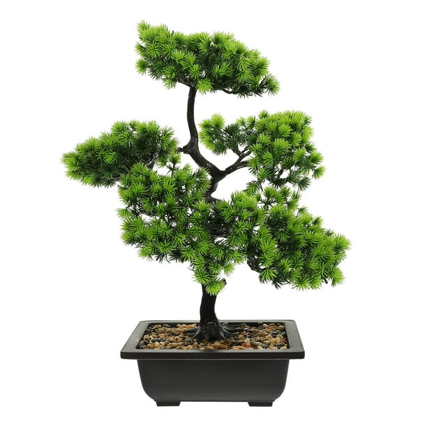 Árbol de bonsai artificial planta realista en macetas de bonsai planta en maceta adorno de bonsai