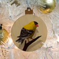 thumbnail image 5 of Goldfinch Bird on Tree Limb Wood Christmas Tree Holiday Ornament, 5 of 6