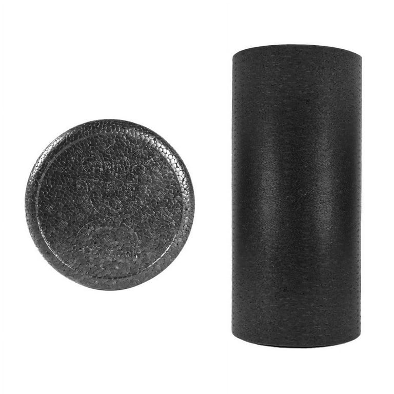 CanDo Black Composite High-Density Extra Firm Foam Roller - Round
