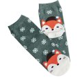 thumbnail image 3 of Ljudmp Women's Christmas Cotton Crew Socks Elastic Cute Funny Winter Warm Holiday Slipper Socks Green, 3 of 6